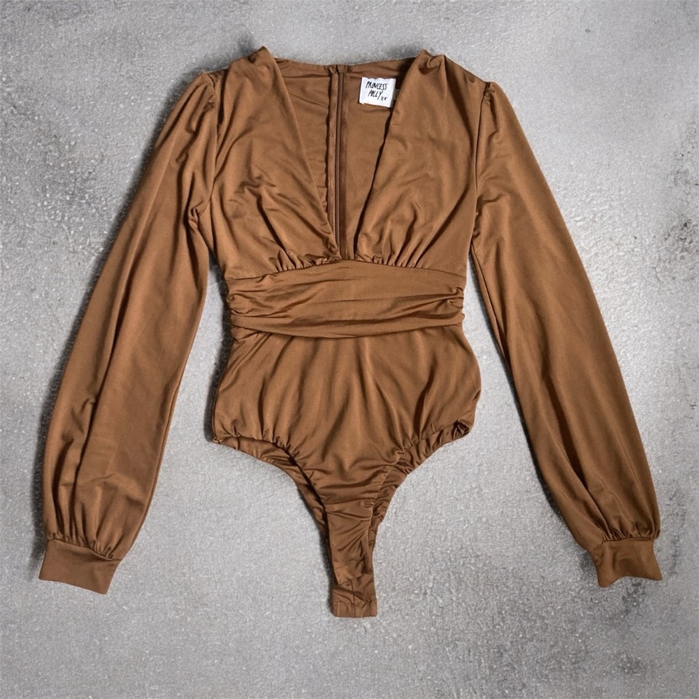 Princess Polly Jude Brown Long Sleeve Bodysuit